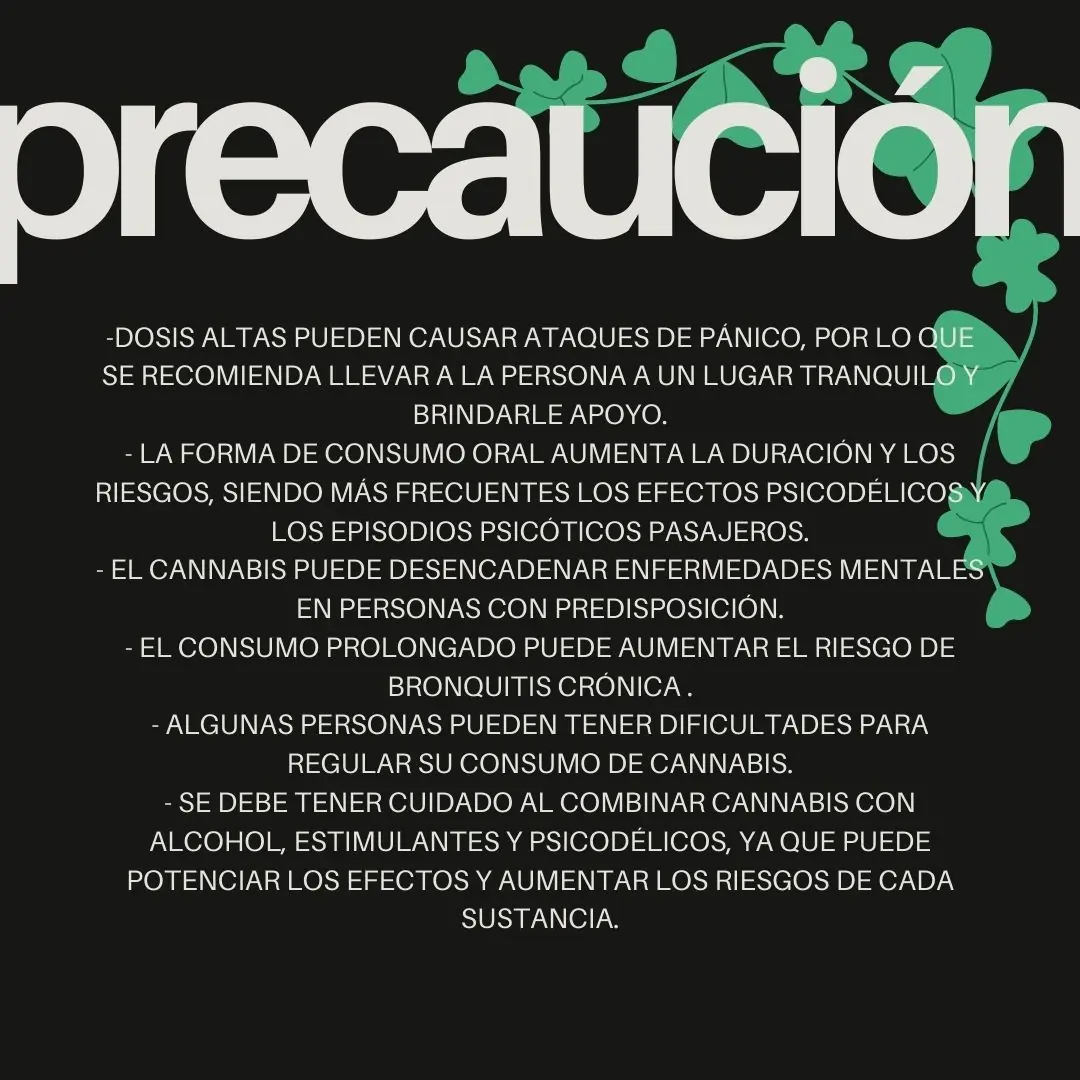 Fondo negro con enredaderas verdes y las precauciones.