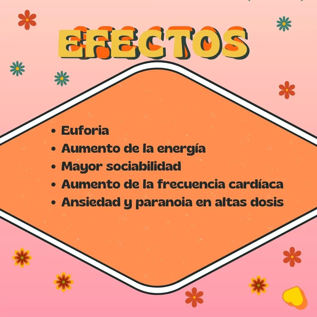 Rombo naranja con la lista de efectos.