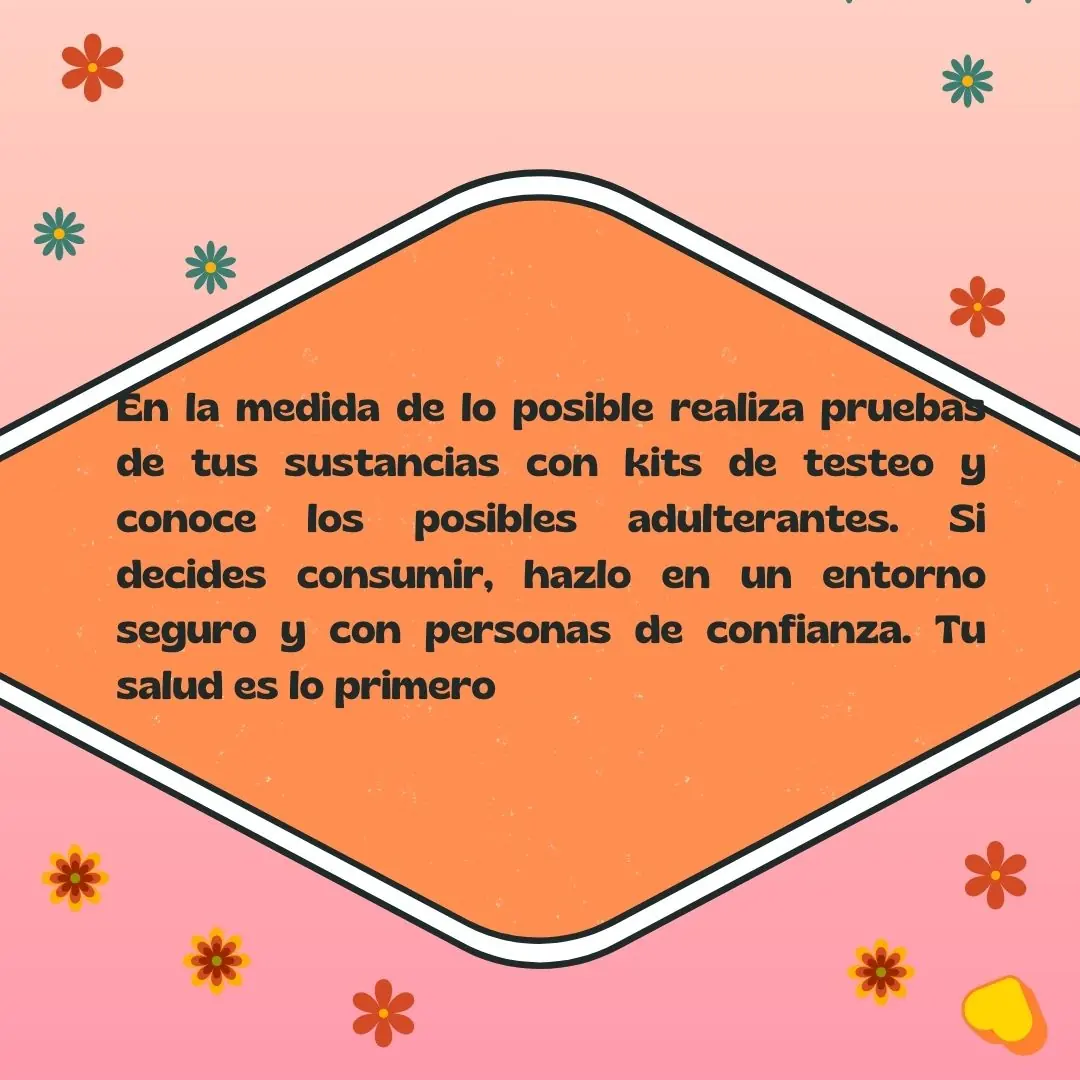 Rombo naranja con la recomendación de analizar las sustancias.