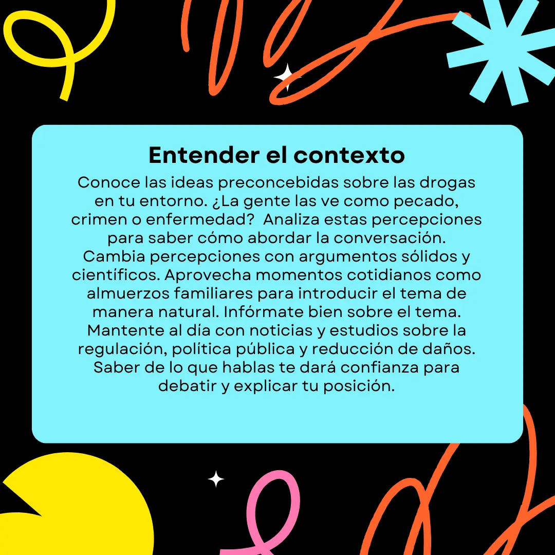 Recuadro azul sobre fondo negro con el apartado «Entender el contexto».