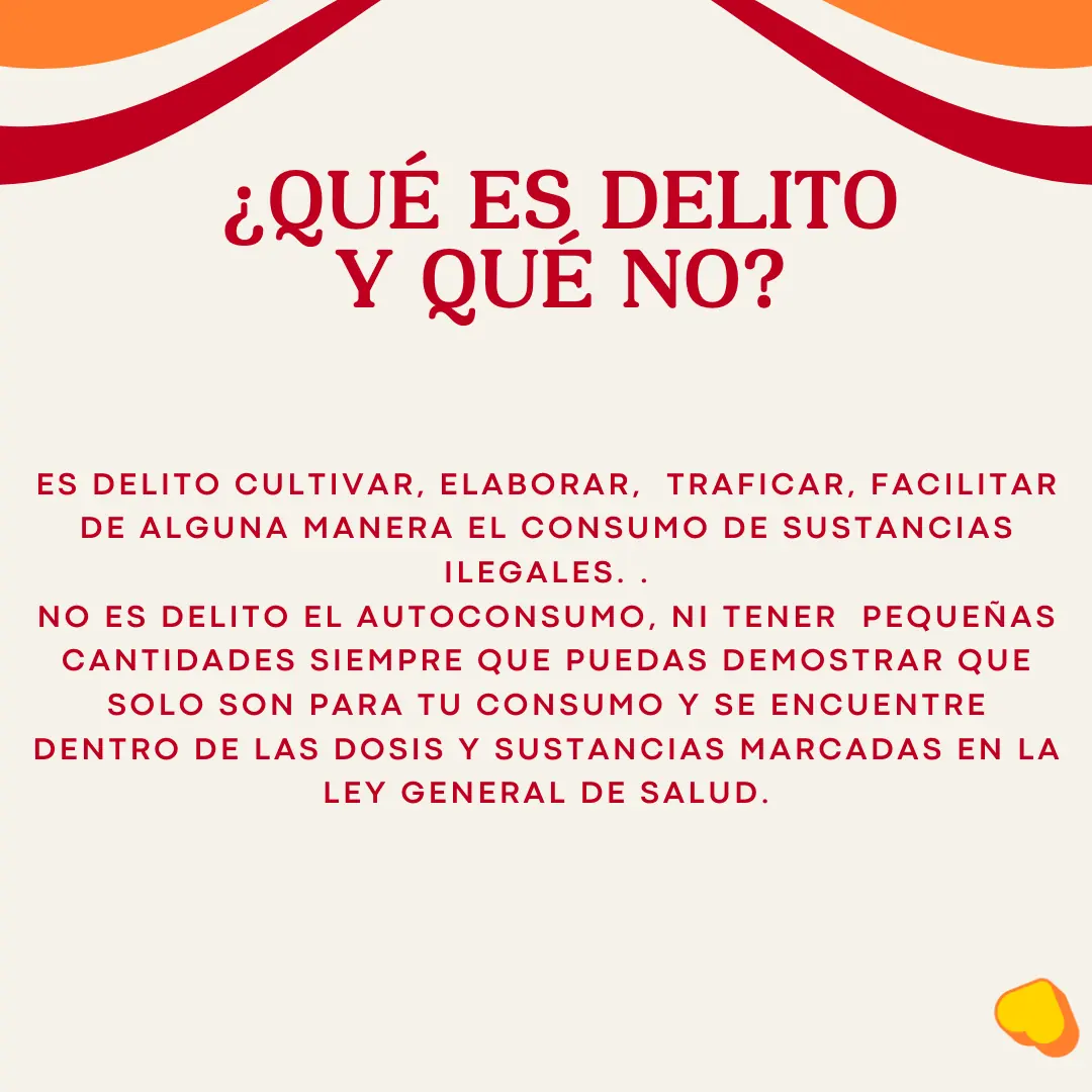 Fondo crema con el apartado «¿Qué es delito y qué no?».