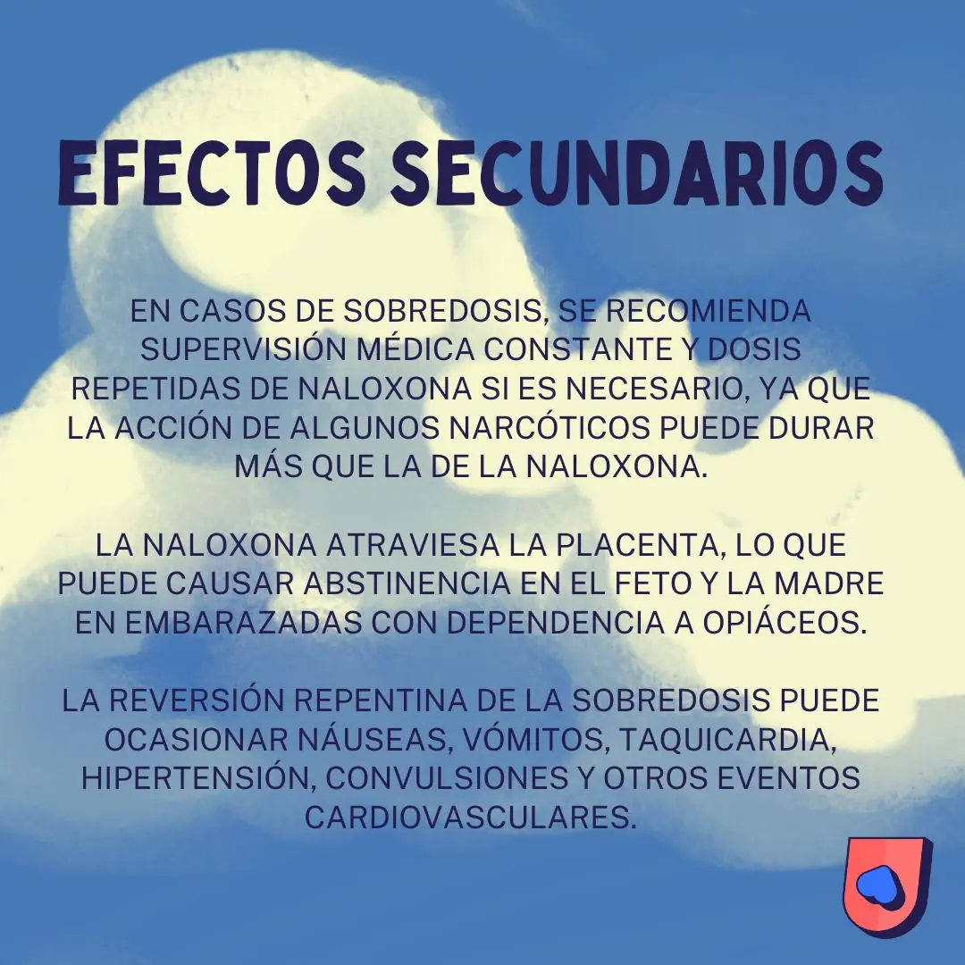 Cielo azul con la lista de efectos secundarios.