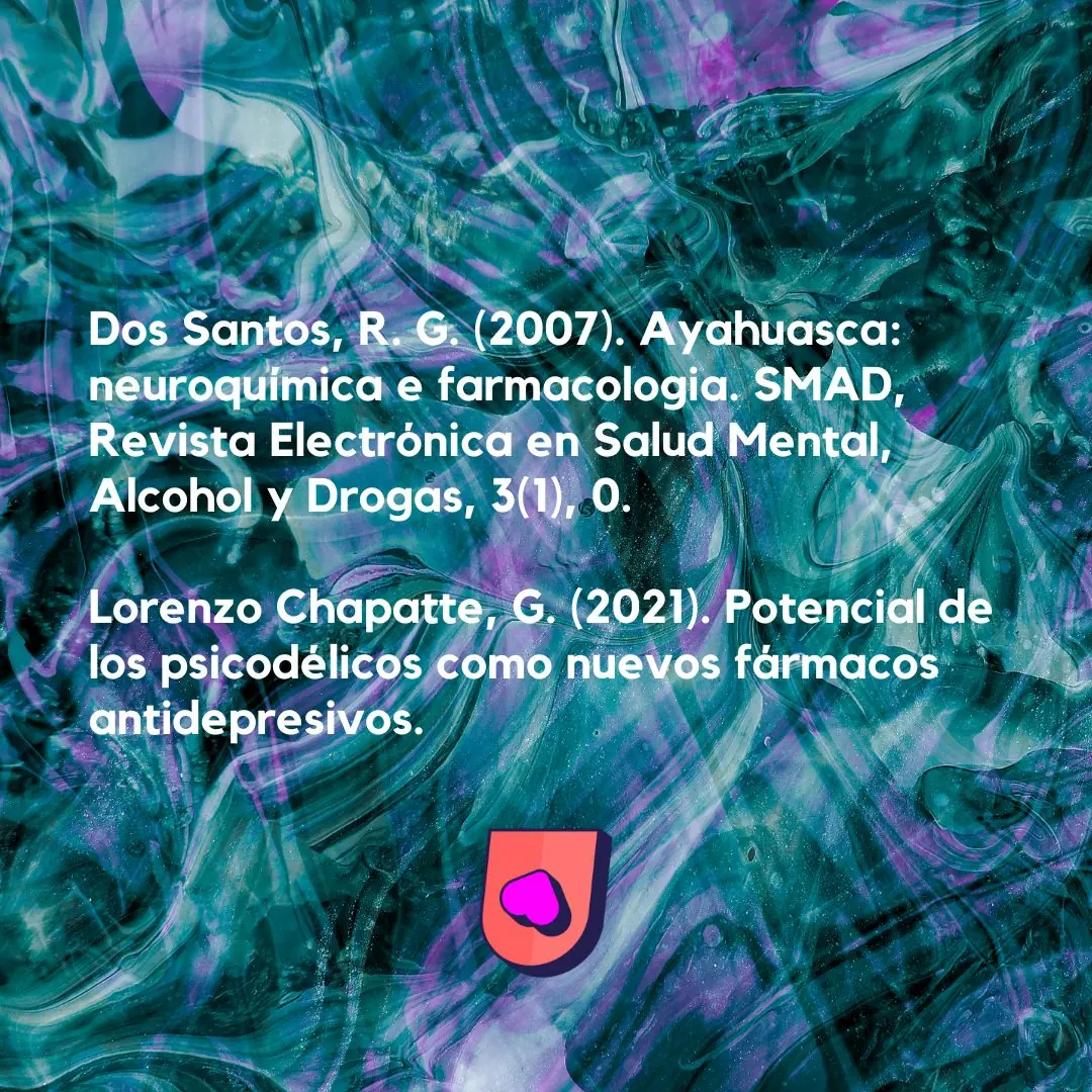 Fondo de tintas verdes y moradas con las fuentes.
