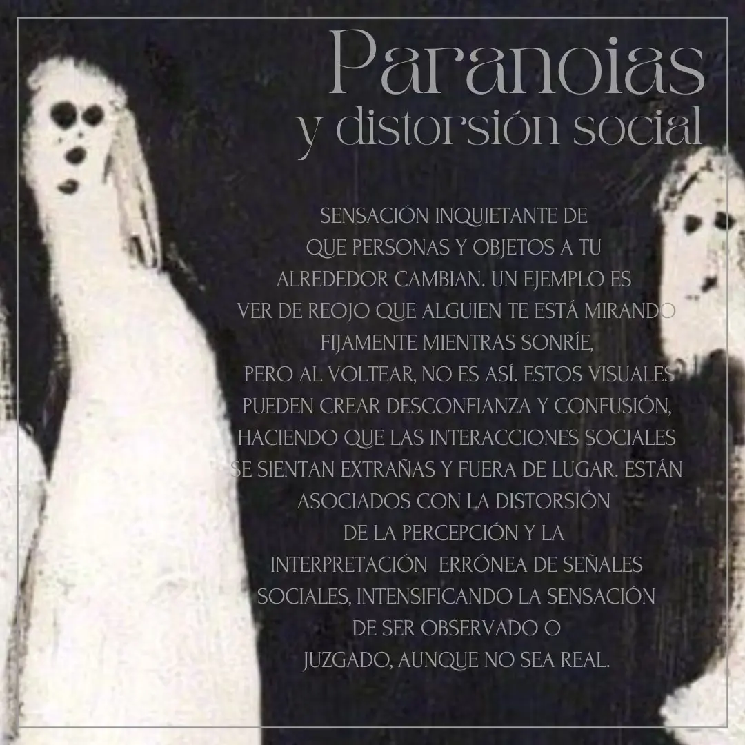 Pintura en blanco y negro de dos figuras alargadas de rostro pálido.