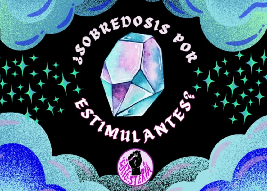 Postal con un diamante sobre fondo estrellado: ¿Sobredosis por estimulantes?